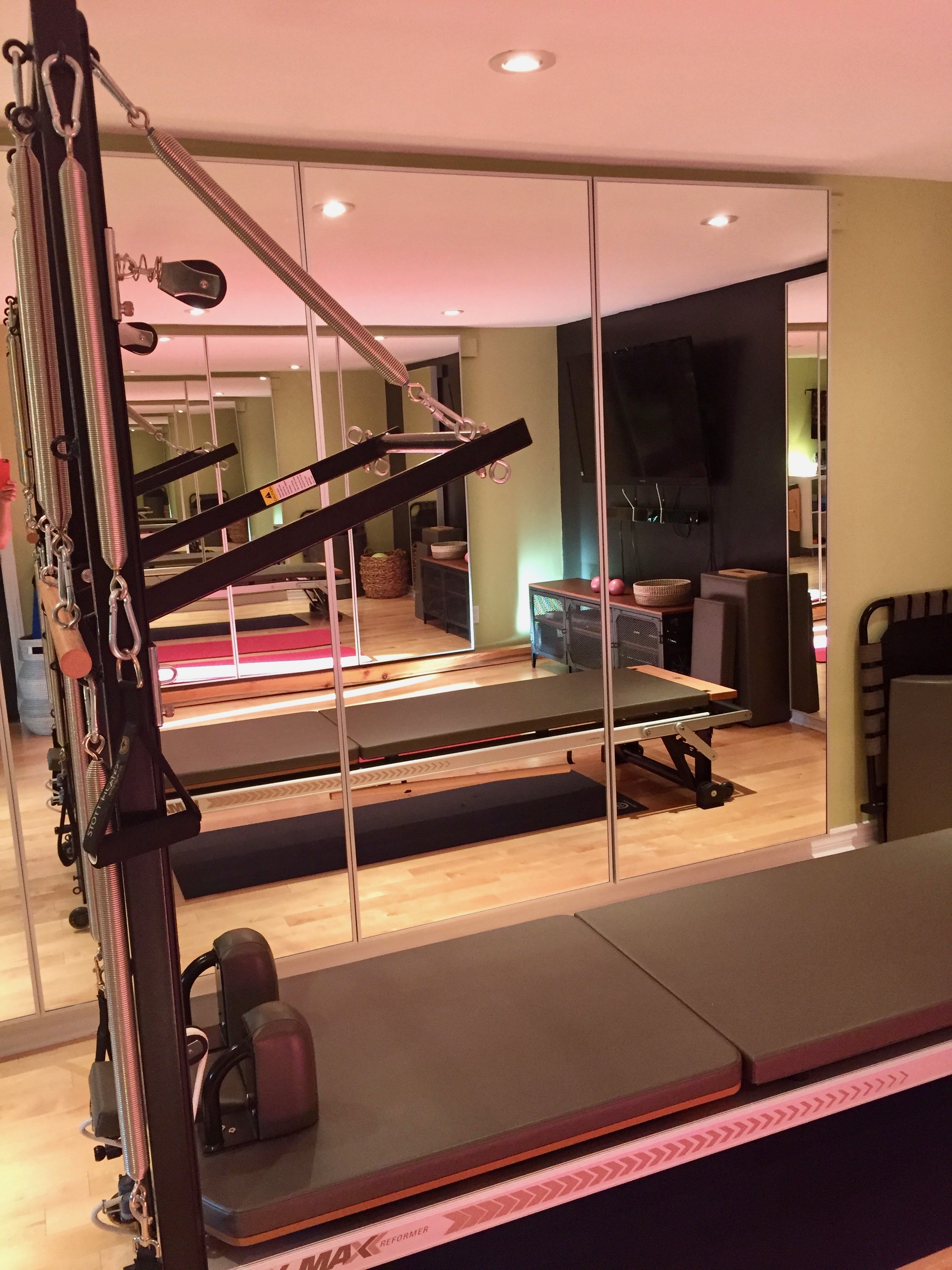 STOTT's V2 Max Plus Reformer offers almost everything a STOTT Cadillac has to offer.